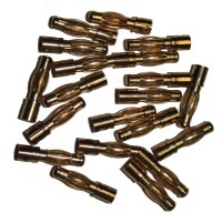 20 Goldstecker 4mm Goldkontaktstecker Bananenstecker vergoldet männlich